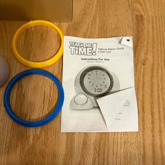 Teach Me Time Talking Alarm Clock for Kids - White, Pink, Yellow, Blue Learning - Picture 4 of 5